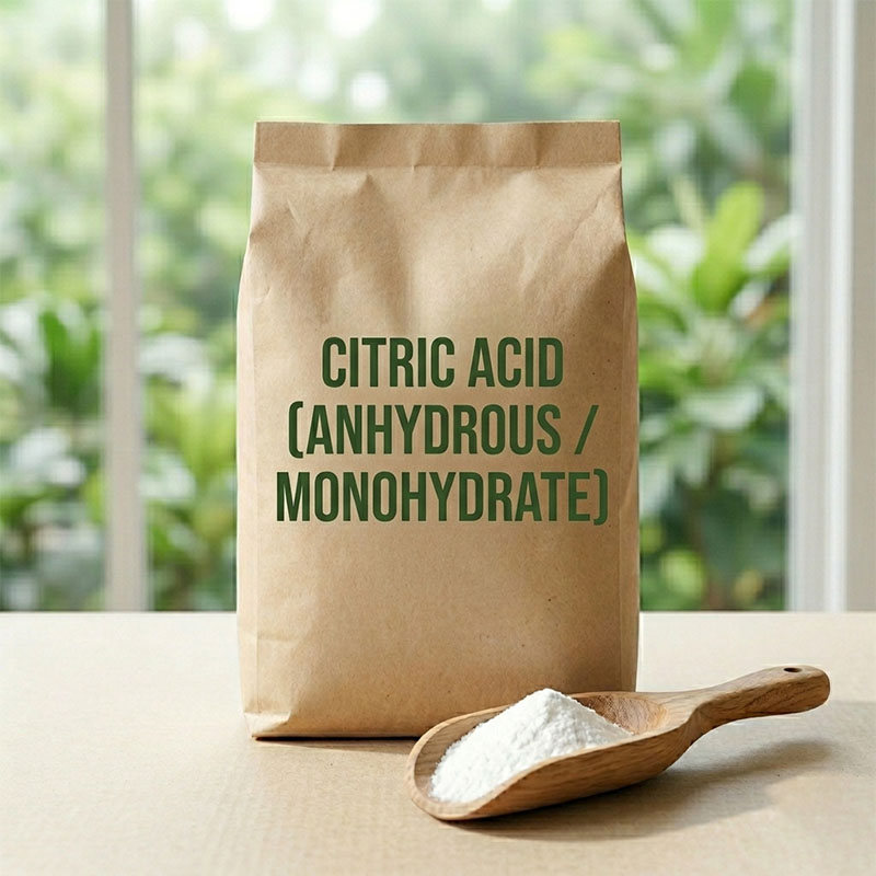 Citric Acid Anhydrous / Monohydrate for Detergents & Industrial Use